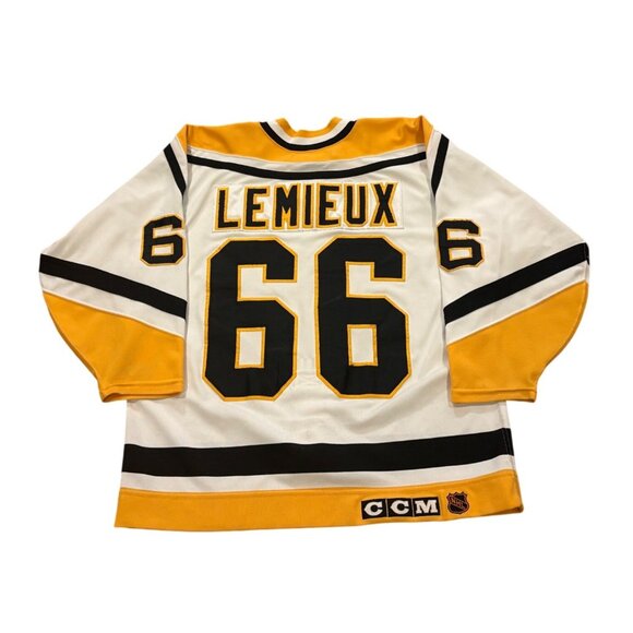 1992-1993 CCM Center Ice Pittsburgh Penguins Mario Lemieux #66 Jersey Men's 48 - Picture 1 of 10